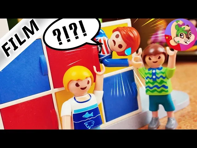 摩比游戏 playmobil 小电影 小尤总是被欺负,今天被人锁在柜子里了:
